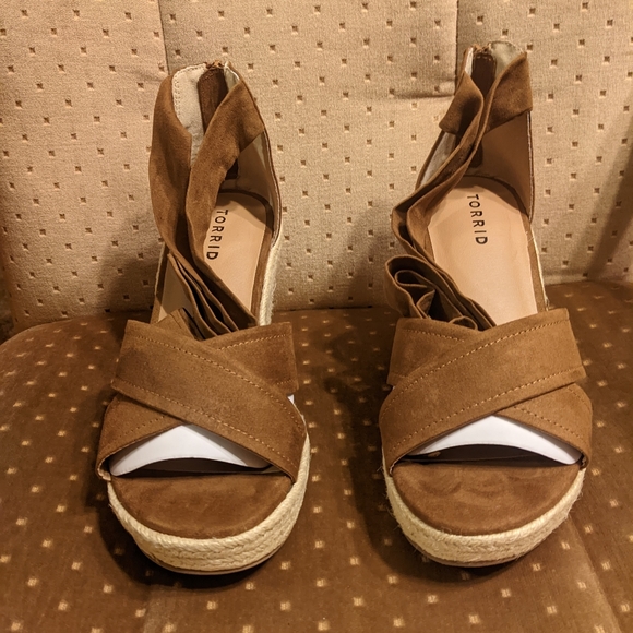 Lace Up Brown Wedge Torrid - Picture 6 of 7